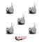 Service Caster 2 Inch MRI Safe Casters with Brakes, 3/8 Inch Threaded Stem, Set of 5, SCC, 5PK SCC-TS02S50-TPR-GRY-B-381634-MRI-5 - alternate 4